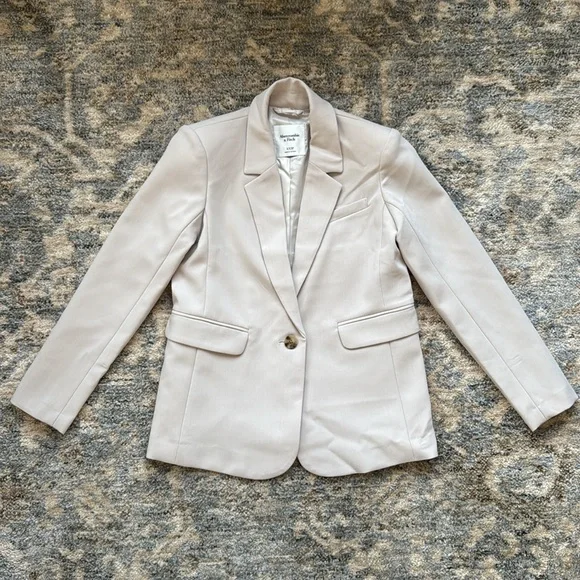 Abercrombie Classic Suiting Blazer in Ash XXS Petite - Picture 3 of 5